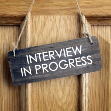 Interview room door concept for recruitment or medical checkup with a consultant